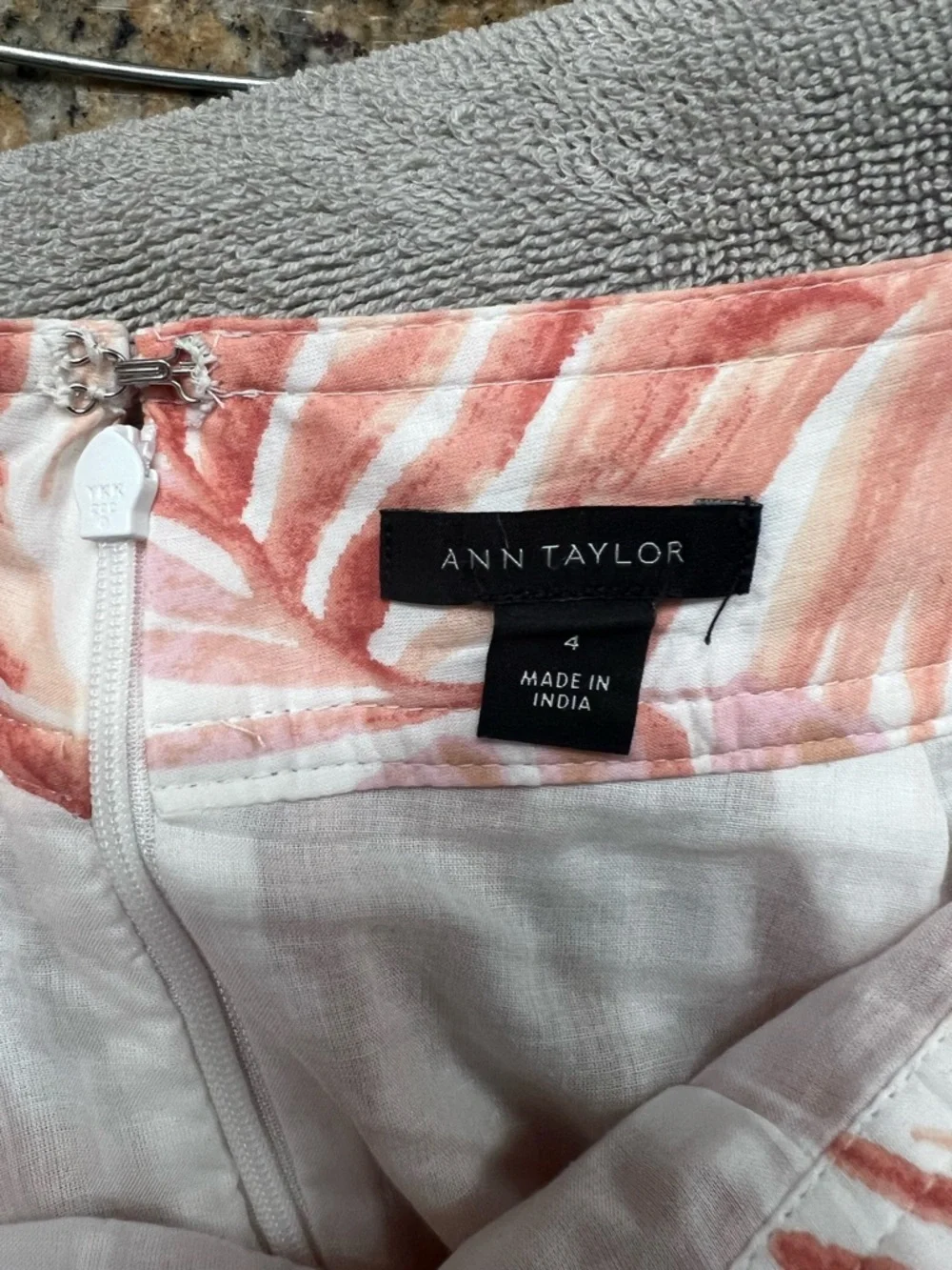 Ann Taylor Coral Pink Floral Tiered Maxi Skirt - Picture 6 of 7